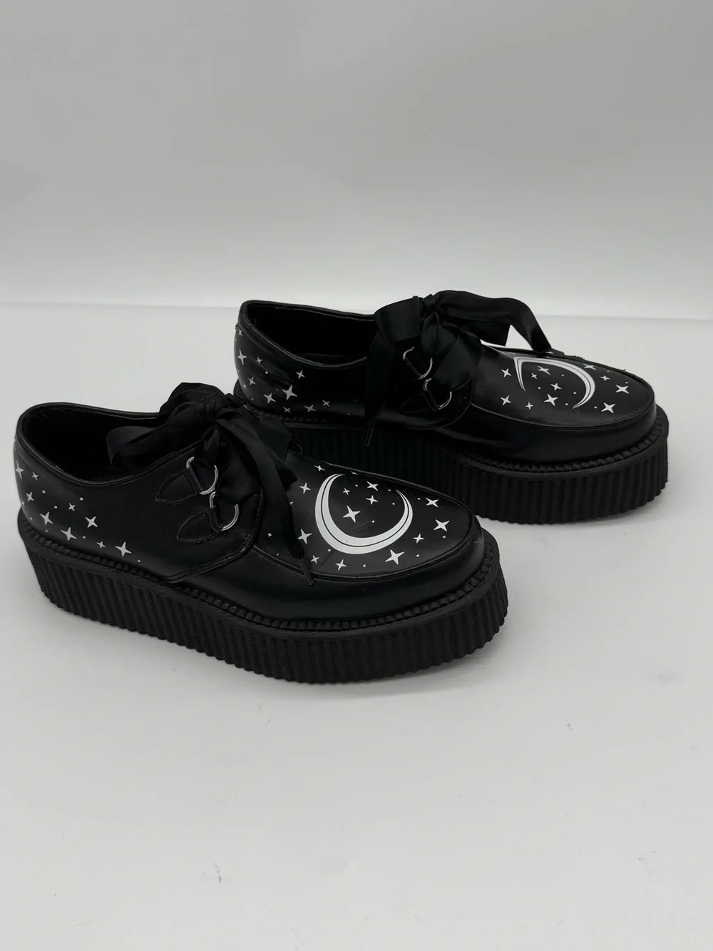 KILLSTAR Celestial Moon Star Platform Creepers Goth Shoes Size 7